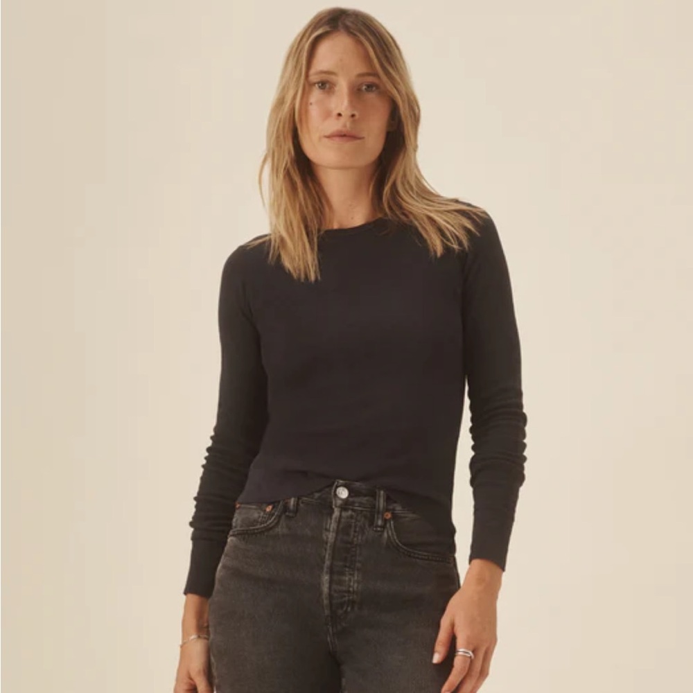 Buck Mason Heirloom Rib L/S Crew Soft Black XS - Trade for S or M